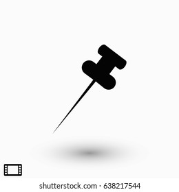 posh pin icon, flat design best vector icon