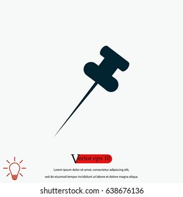 posh pin icon, flat design best vector icon