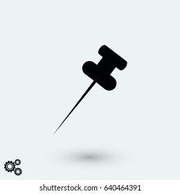 posh pin icon, flat design best vector icon