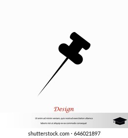 posh pin icon, flat design best vector icon