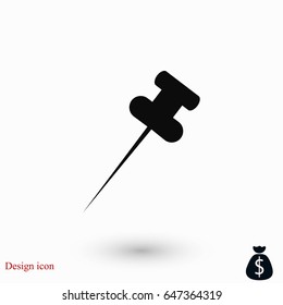 posh pin icon, flat design best vector icon