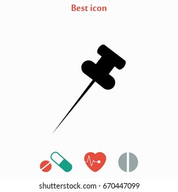 posh pin icon, flat design best vector icon