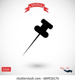 posh pin icon, flat design best vector icon