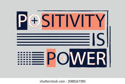 Posibility is Power Slogan Vector, grey, dark blue and orange tishort print design, artwork