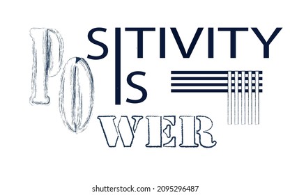 Posibility is Power slogan vector, t-shirt print design colour deep blue