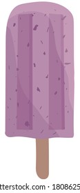 Posicle vector illustration. Purple ice cream isolated.