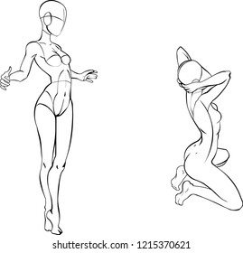 posing poses illustration