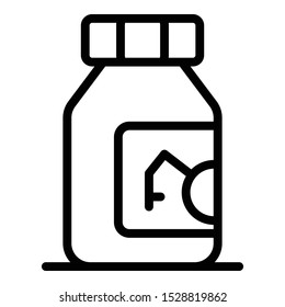 Posion bottle icon. Outline posion bottle vector icon for web design isolated on white background