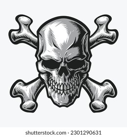 posion skull cross bones logo