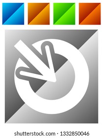 Position, accuracy, alignment concept icon, Cursor points inside a circle