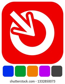 Position, accuracy, alignment concept icon, Cursor points inside a circle