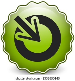 Position, accuracy, alignment concept icon, Cursor points inside a circle