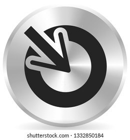 Position, accuracy, alignment concept icon, Cursor points inside a circle