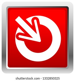 Position, accuracy, alignment concept icon, Cursor points inside a circle