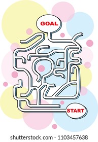 Position anything in the empty space of the maze template