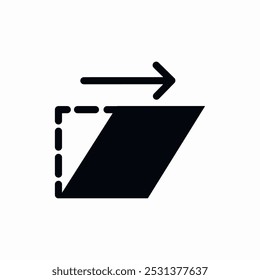 Vector de signo de icono de cambio de posición
