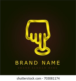 Position golden metallic logo
