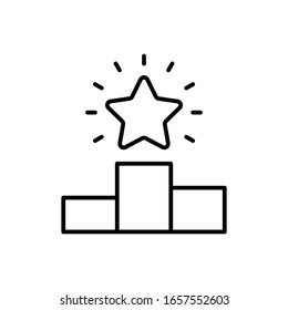Vektorillustration des Positionsinhabers, Outline-Abbildung. Symbol für Wachstum und Investitionen in Unternehmen. EPS10-Datei 