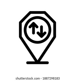 icono de posición o logotipo símbolo de signo aislado ilustración vectorial - iconos vectoriales de estilo negro de alta calidad
