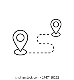Position icon vector. Map pin icon. Location icon symbol illustration