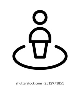 Illustration zum Entwurf eines Vektorsymbols für Position