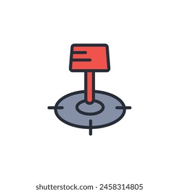 position icon. vector.Editable stroke.linear style sign for use web design,logo.Symbol illustration.
