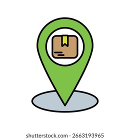 Icono de posición con fondo blanco Vector ilustración de stock