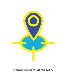 position icons. simple colored vector illustration