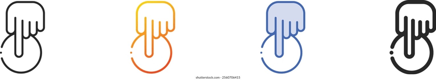 position icon.Thin Linear, Gradient, Blue Stroke and bold Style Design Isolated On White Background