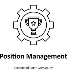 Position management Vector Icon Fully Editable

