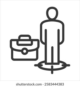 Position Outline Icon Vector Illustration