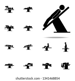 position, patient icon. surgical icons universal set for web and mobile
