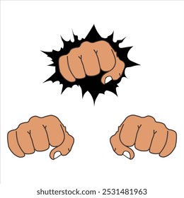 the position of the pounding hand plus an illustration of the fraction