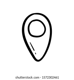 position sign doodle icon vector hand drawing 
