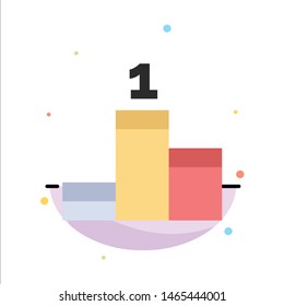 Position, Success, Achievement Abstract Flat Color Icon Template. Vector Icon Template background