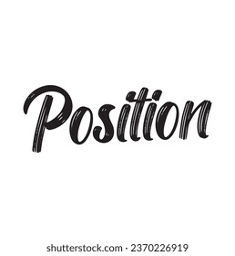 position text on white background.