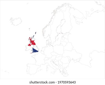 the position of United Kingdom on the map of Europe