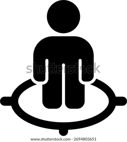 Position vector design in modern style, GPS coordinate and route location concept, navigation map illustration. Glyph Icon