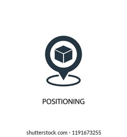 Positioning icon. Simple element illustration. Positioning concept symbol design. Can be used for web and mobile.