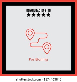 Positioning  line icon