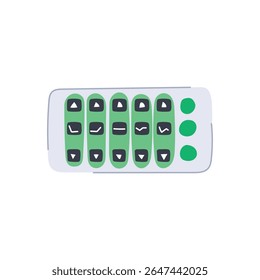 positioning medical bed control cartoon. remote ergonomic, comfort tilt, headrest footrest positioning medical bed control sign. isolated symbol vector illustration