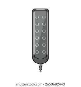 positioning medical bed control cartoon. remote ergonomic, comfort tilt, headrest footrest positioning medical bed control sign. isolated symbol vector illustration