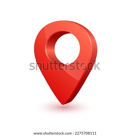 Positioning pins red or Location pin isolated on white background. Design 3D vector EPS10 illustration for making ad media about tourism.