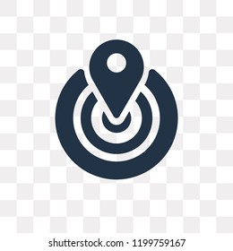 Positioning vector icon isolated on transparent background, Positioning transparency concept can be used web and mobile