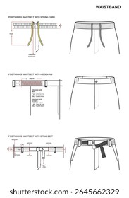 POSITIONING WAISBELT WITH STRING CORD WITH DESCRIPTION