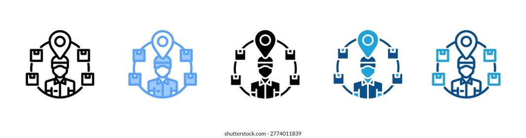Positioning web icon with multiple style collection