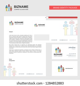 Positions Business Letterhead, Envelope and visiting Card Design vector template