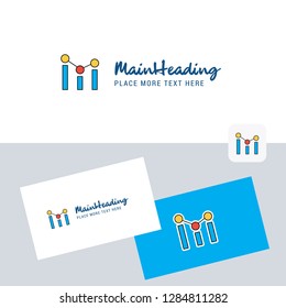 Positions  vector logotype with business card template. Elegant corporate identity. - Vector