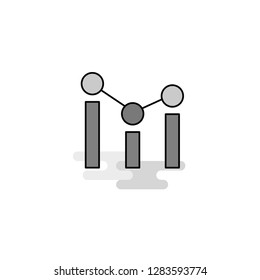 Positions  Web Icon. Flat Line Filled Gray Icon Vector