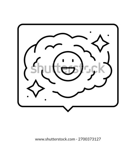 positive affirmation bubble line icon vector. positive affirmation bubble sign. isolated contour symbol black illustration